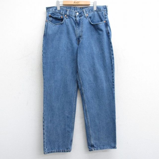W36★古着 ジーンズ Levis リーバイス 550 メンズ コットン 紺 ネイビー デニム 25apr03 中古 ボトムス ジーパン Gパン ロング パンツ