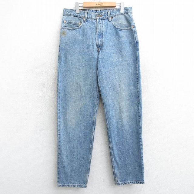 W34★古着 ジーンズ Levis リーバイス 550 メンズ 00年代 00s コットン 紺 ネイビー デニム 25apr03 中古 ボトムス ジーパン Gパン ロング パンツ