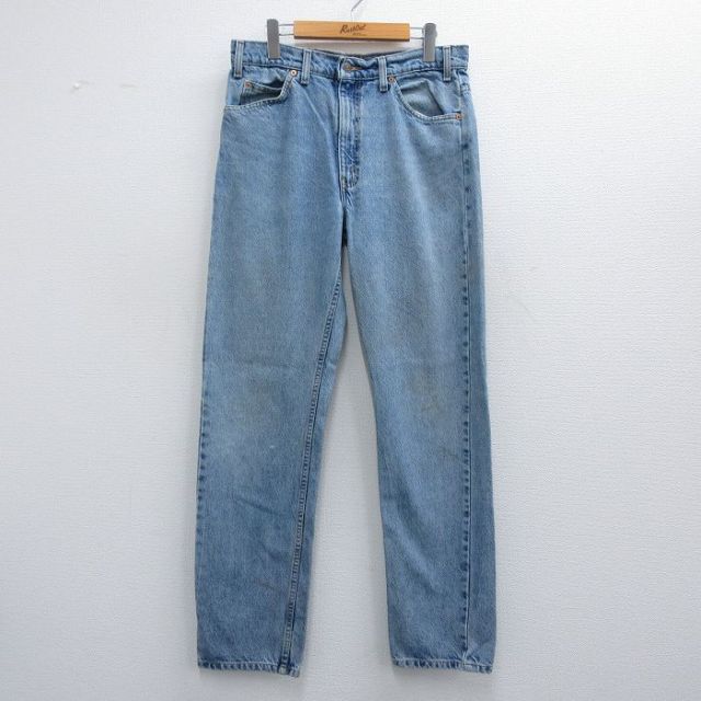 W33★古着 ジーンズ Levis リーバイス 505 メンズ 00年代 00s コットン 紺 ネイビー デニム 25may16 中古 ボトムス ジーパン Gパン ロング パンツ