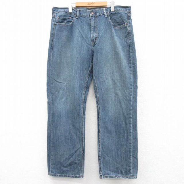 【20%OFF】W39★古着 リーバイス Levis 559 メンズ 大きいサイズ コットン 濃紺 ネイビー デニム 25jun21 中古 ボトムス ジーパン Gパン ロング パンツ