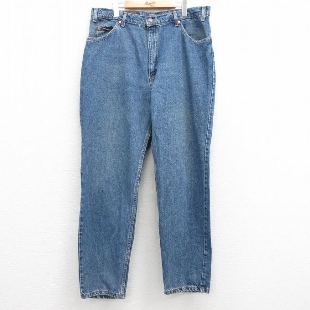 W39★古着 ジーンズ Levis リーバイス 550 メンズ 90年代 90s コットン USA製 紺 ネイビー デニム 【spe】 25jul16 中古 ボトムス ジーパン Gパン ロング パンツ