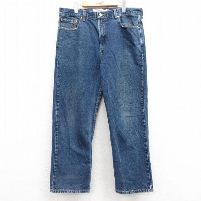 W38★古着 ジーンズ Levis リーバイス 505 メンズ コットン 紺 ネイビー デニム 25jul16 中古 ボトムス ジーパン Gパン ロング パンツ