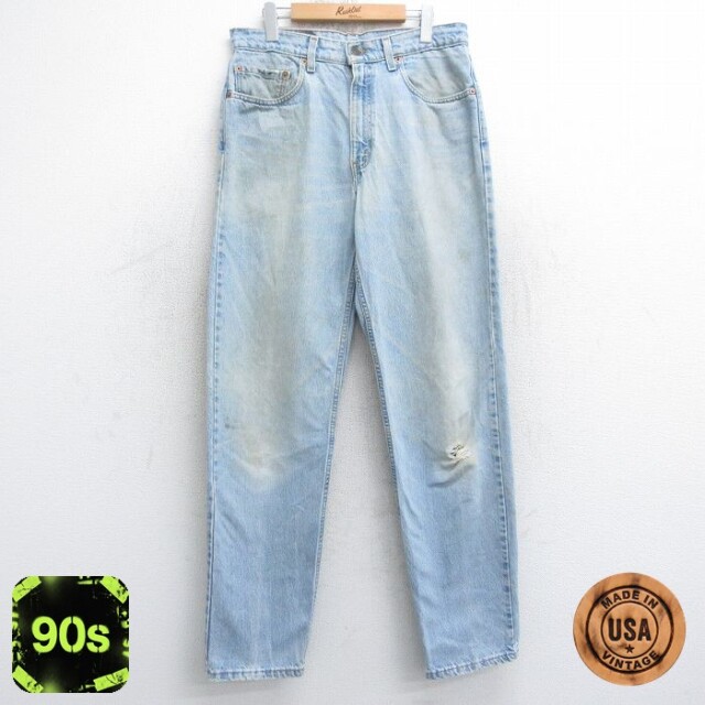 【50%OFF】リーバイス550 90s ジーンズ ヒゲ ネイビー W33 | 古着