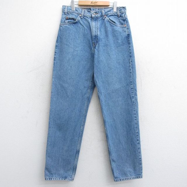 W33★古着 ジーンズ Levis リーバイス 550 メンズ 00年代 00s テーパード コットン 紺 ネイビー デニム 25aug05 中古 ボトムス ジーパン Gパン ロング パンツ