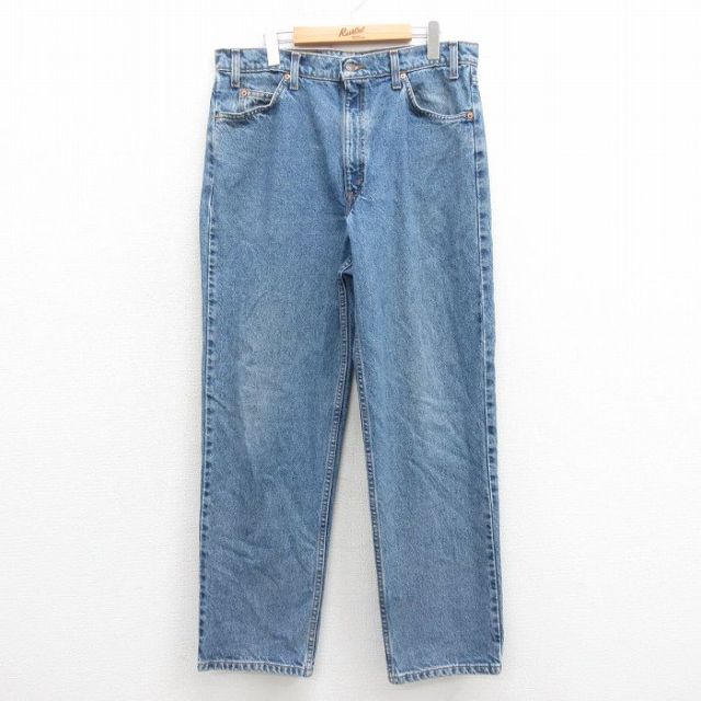 W36★古着 ジーンズ Levis リーバイス 550 メンズ 00年代 00s テーパード コットン 紺 ネイビー デニム 【spe】 25sep05 中古 ボトムス ジーパン Gパン ロング パンツ