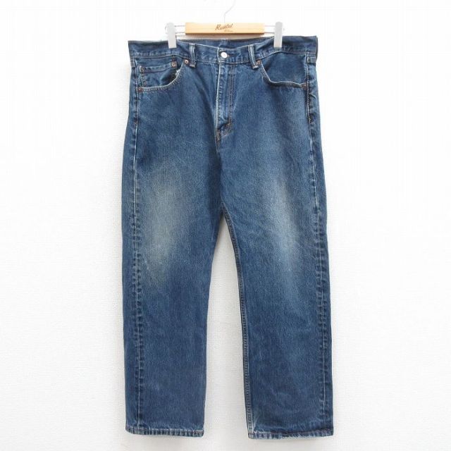 W39★古着 ジーンズ Levis リーバイス 505 メンズ コットン 紺 ネイビー デニム 25sep30 中古 ボトムス ジーパン Gパン ロング パンツ
