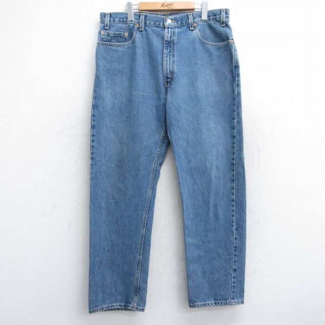 W38★古着 リーバイス Levis 505 メンズ 00年代 00s コットン 紺 ネイビー デニム 25oct15 中古 ボトムス ジーパン Gパン ロング パンツ