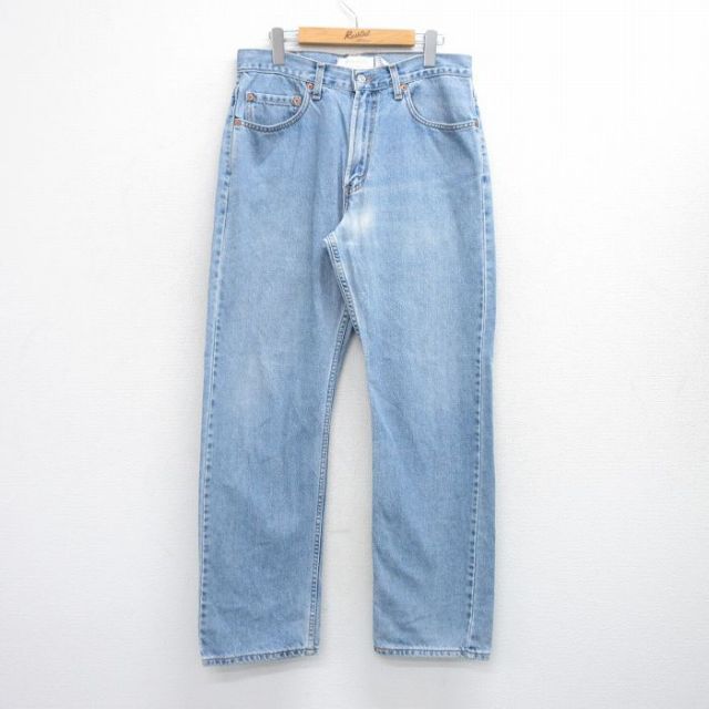 W33★古着 ジーンズ リーバイス Levis 505 メンズ 00年代 00s コットン カナダ製 紺 ネイビー デニム 25oct30 中古 ボトムス ジーパン Gパン ロング パンツ