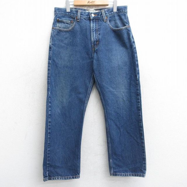 W34★古着 リーバイス Levis 505 メンズ コットン 紺 デニム 25nov20