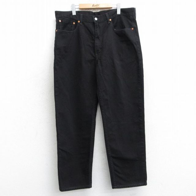 W38★古着 リーバイス Levis 550 メンズ テーパード コットン 黒 デニム 25nov20