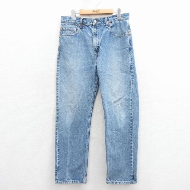 W32★古着 ジーンズ Levis リーバイス 505 メンズ 00年代 00s コットン 紺 デニム 25nov25