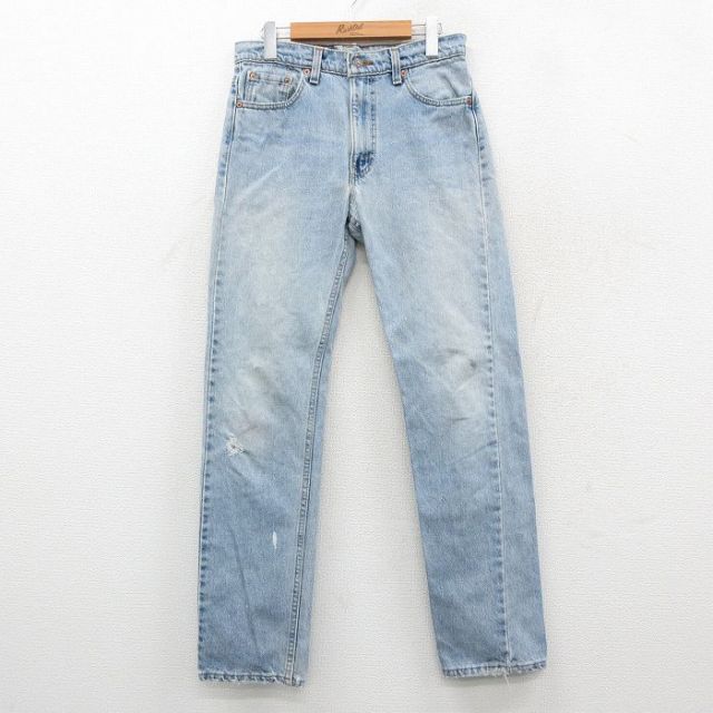 W30★古着 ジーンズ Levis リーバイス 505 メンズ 90年代 90s コットン USA製 紺 デニム【spe】 26feb17