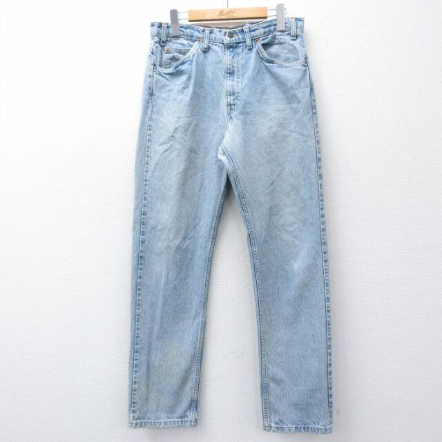 W33★古着 ジーンズ Levis リーバイス 505 メンズ 90年代 90s コットン 紺 デニム 26mar05