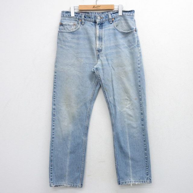 【20%OFF】リーバイス505 90s ジーンズ ヒゲ ネイビー W34 | 古着