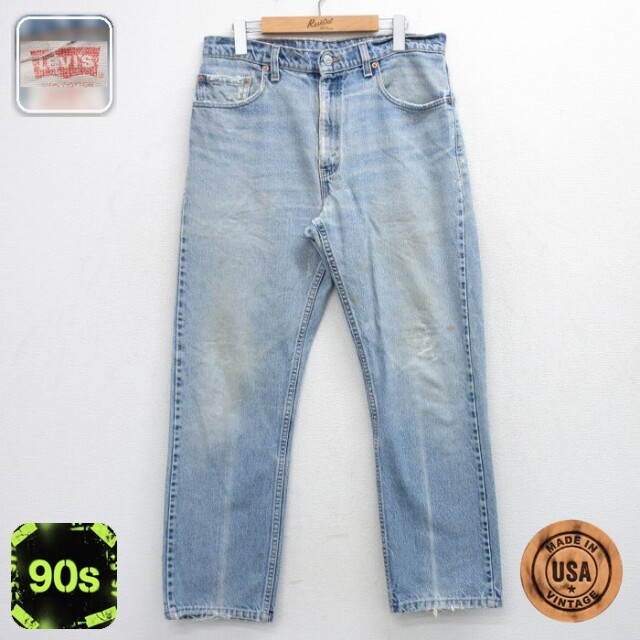 【20%OFF】リーバイス505 90s ジーンズ ヒゲ ネイビー W34 | 古着
