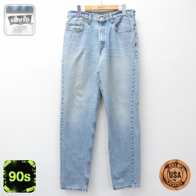 【20%OFF】リーバイス550 90s ジーンズ ヒゲ ネイビー 実寸W33 | 古着