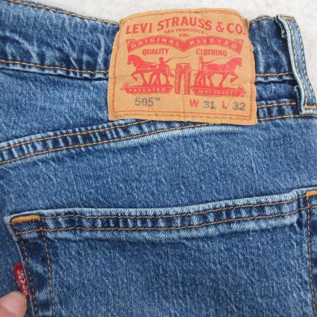 古着通販 W32☆古着 ジーンズ Levis リーバイス 505 メンズ ヒゲ 紺 デニム