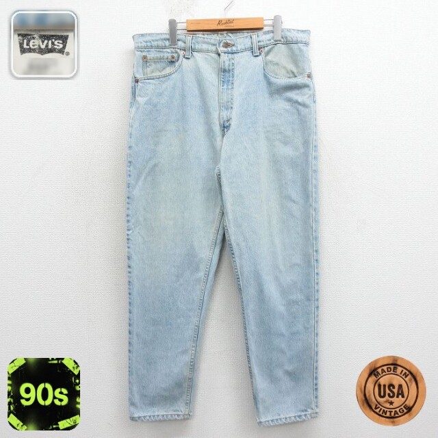 【20%OFF】リーバイス550 90s ジーンズ テーパード ネイビー 実寸W37 | 古着