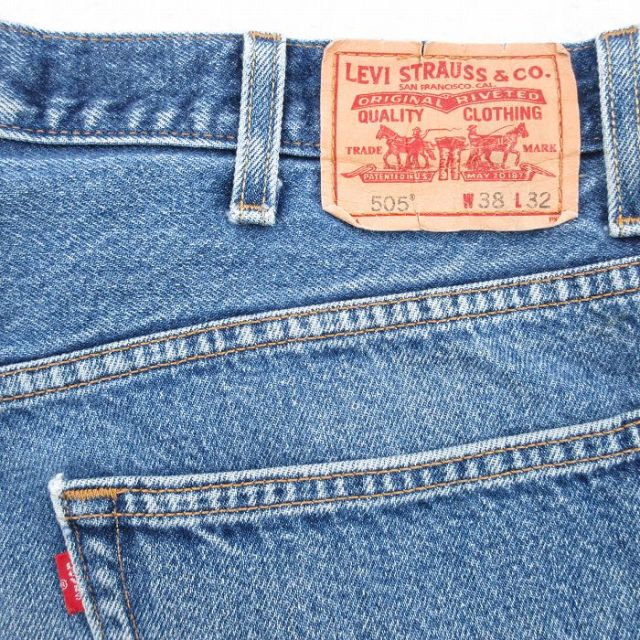 古着通販 W39☆古着 ジーンズ Levis リーバイス 505 メンズ ヒゲ