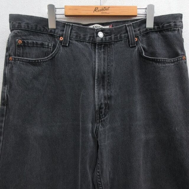 リーバイス550 Levis W36 ブラックデニム 古着 ボトム 20337 古着通販 W37☆古着 リーバイス Levis 550 メンズ テーパード コットン