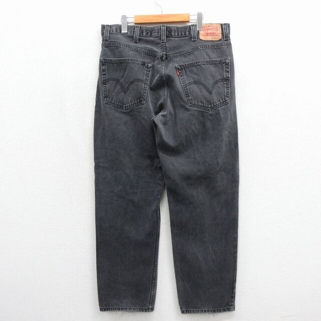 リーバイス550 Levis W36 ブラックデニム 古着 ボトム 20337 古着通販 W37☆古着 リーバイス Levis 550 メンズ テーパード コットン
