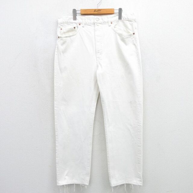 W37★古着 ジーンズ Levis リーバイス 505 メンズ 90年代 90s コットン USA製 ホワイト【spe】 26jul04
