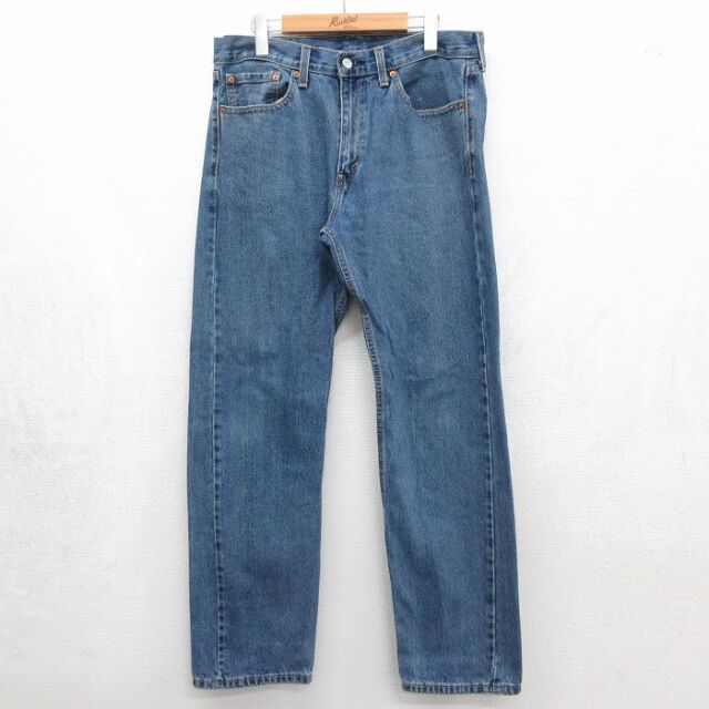 リーバイス505 ジーンズ ネイビー 実寸W35 | 古着
