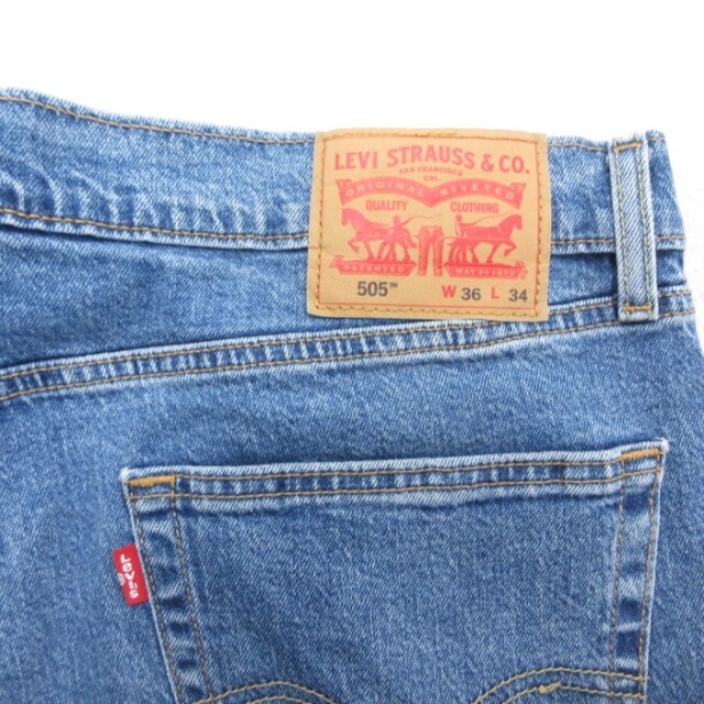 古着通販 W36☆古着 Levi's リーバイス505 メンズ ジーンズ ヒゲ