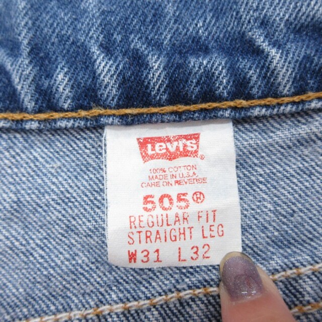古着通販 W31☆古着 Levi's リーバイス505 メンズ 90年代 90s ジーンズ