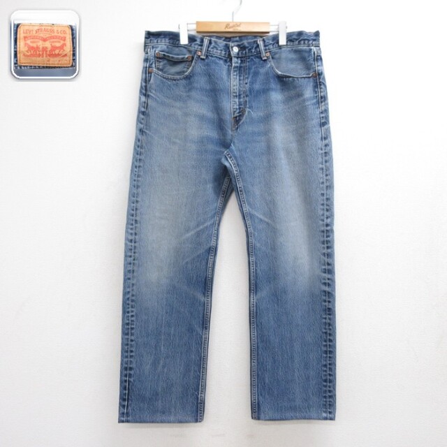 リーバイス505 ジーンズ ヒゲ ネイビー 実寸W38 | 古着