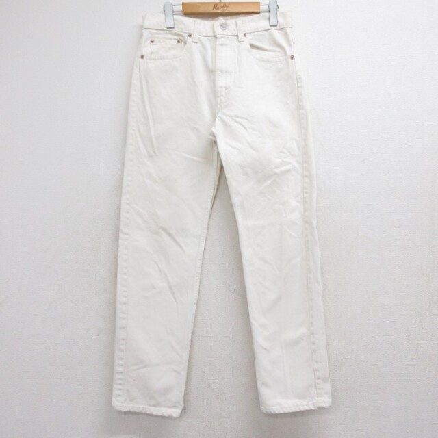 W32★古着 Levi's リーバイス505 メンズ 90年代 90s ジーンズ コットン USA製 ホワイト デニム【spe】 26sep10