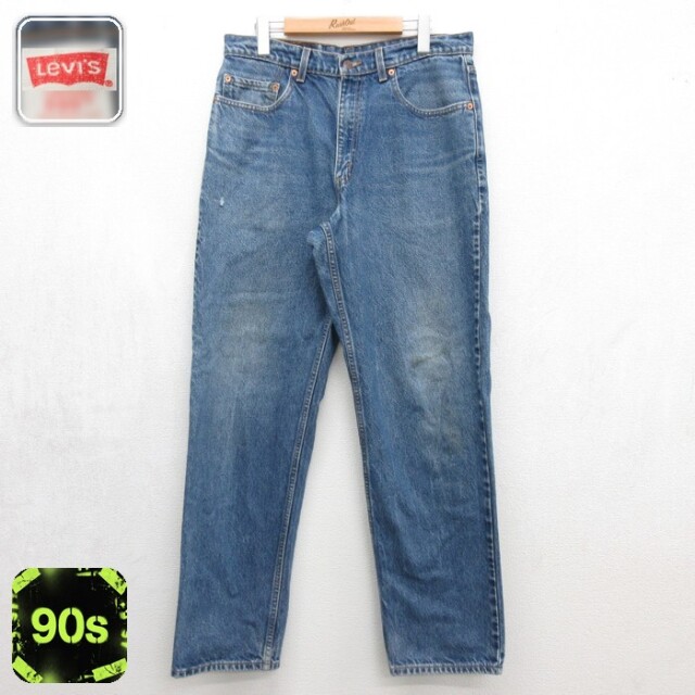 リーバイス 90s ジーンズ 550 ヒゲ ネイビー 実寸W33 | 古着