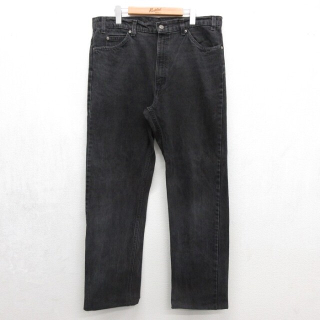 W38★古着 Levi's リーバイス 505 メンズ 90年代 90s ジーンズ コットン ブラック デニム【spe】 26sep17