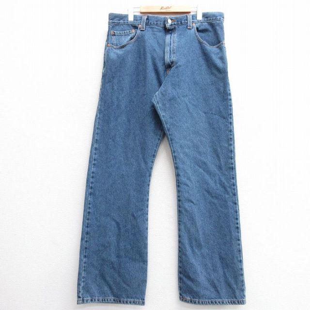 W38★古着 ジーンズ Levis リーバイス 517 メンズ ブーツカット コットン 紺 ネイビー デニム 25feb20 中古 ボトムス ジーパン Gパン ロング パンツ