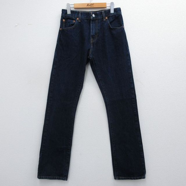 W29★古着 ジーンズ Levis リーバイス 517 メンズ コットン 濃紺 ネイビー デニム 25mar13 中古 ボトムス ジーパン Gパン ロング パンツ