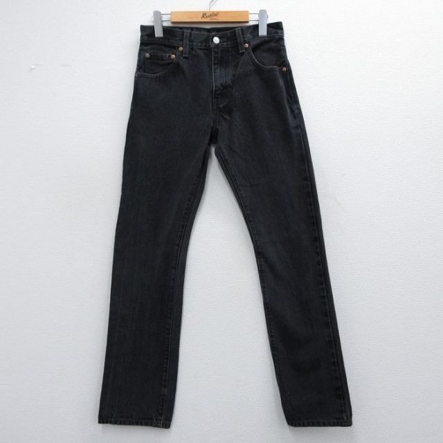 W29★古着 ジーンズ Levis リーバイス 517 メンズ コットン 黒 ブラック デニム 【spe】 25mar13 中古 ボトムス ジーパン Gパン ロング パンツ