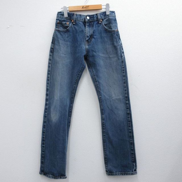 W29★古着 ジーンズ Levis リーバイス 517 メンズ コットン 紺 ネイビー デニム 25mar13 中古 ボトムス ジーパン Gパン ロング パンツ