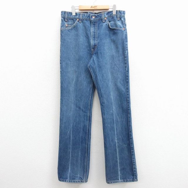 W35★古着 ジーンズ Levis リーバイス 517 メンズ 90年代 90s ブーツカット コットン 紺 デニム【spe】 25dec10