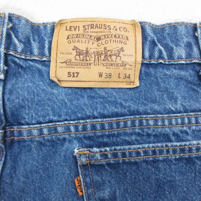 古着通販 W37☆古着 ジーンズ Levis リーバイス 517 メンズ 90年代 90s