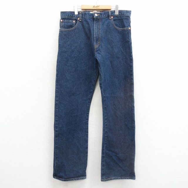 W37★古着 ジーンズ Levis リーバイス 517 メンズ ブーツカット コットン 濃紺 デニム 26feb27