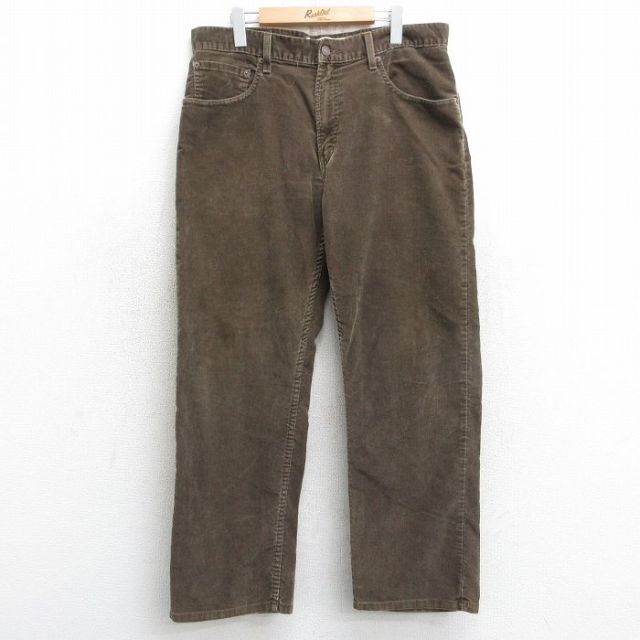W37★古着 リーバイス Levis 559 コーデュロイ パンツ メンズ 茶 ブラウン 25feb15 中古 ボトムス ロング