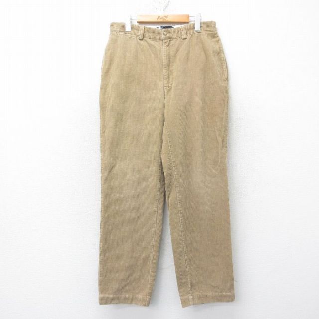 W32★古着 ラルフローレン Ralph Lauren ブランド コーデュロイ パンツ メンズ 90年代 90s 太畝 コットン ベージュ カーキ 25feb18 中古 ボトムス ロング