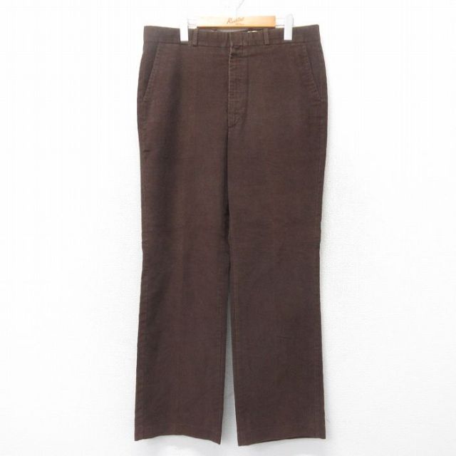 W35★古着 FARAH コーデュロイ パンツ メンズ 80年代 80s こげ茶 ブラウン 25feb18 中古 ボトムス ロング