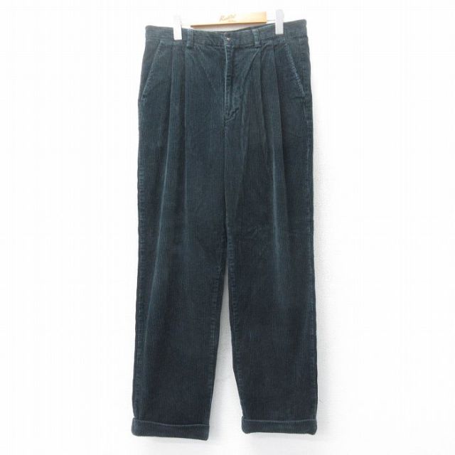 W33★古着 ギャップ GAP コーデュロイ パンツ メンズ 00年代 00s 太畝 黒 ブラック 【spe】 25feb18 中古 ボトムス ロング