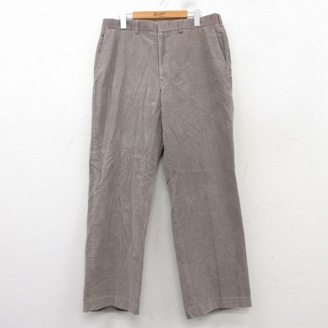 W34★古着 HAGGAR コーデュロイ パンツ メンズ 90年代 90s USA製 グレー系 25feb22 中古 ボトムス ロング