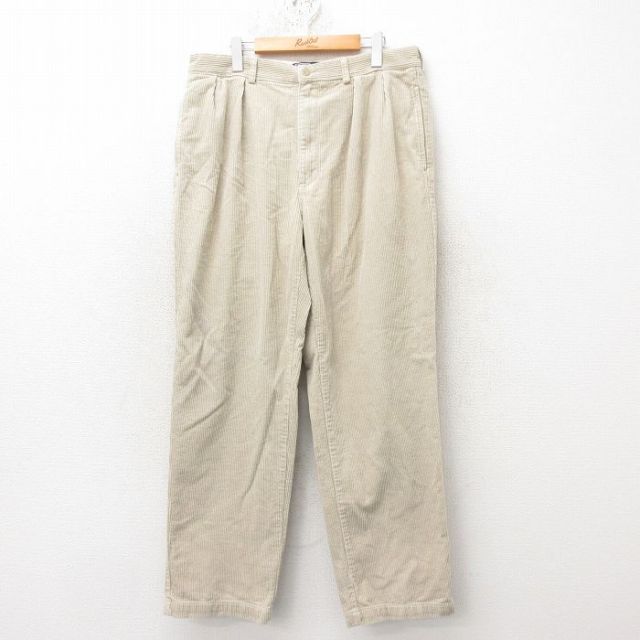 W35★古着 ラルフローレン Ralph Lauren ブランド コーデュロイ パンツ メンズ 90年代 90s ANDREW 太畝 コットン ベージュ カーキ 25feb25 中古 ボトムス ロング