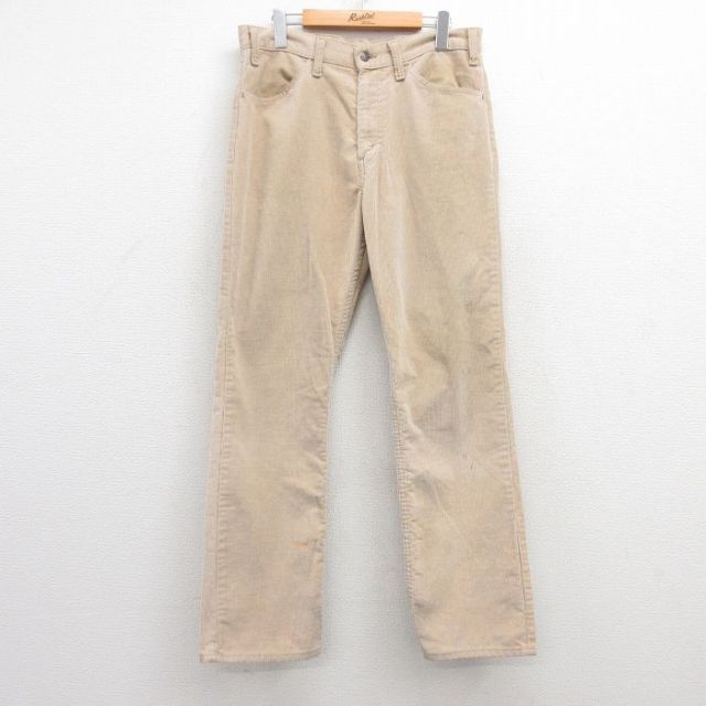 W34★古着 リーバイス Levis 519 コーデュロイ パンツ メンズ 90年代 90s ベージュ カーキ 【spe】 25feb27 中古 ボトムス ロング