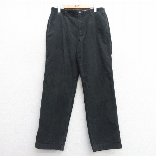W32★古着 ジェイクルー J.CREW コーデュロイ パンツ メンズ コットン 黒 ブラック 25mar04 中古 ボトムス ロング