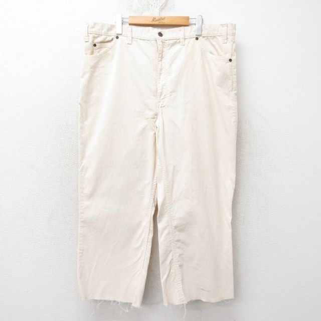 【50%OFF】W39★古着 JCペニー コーデュロイ パンツ メンズ 80年代 80s タロン 生成り 25mar25 中古 ボトムス ロング