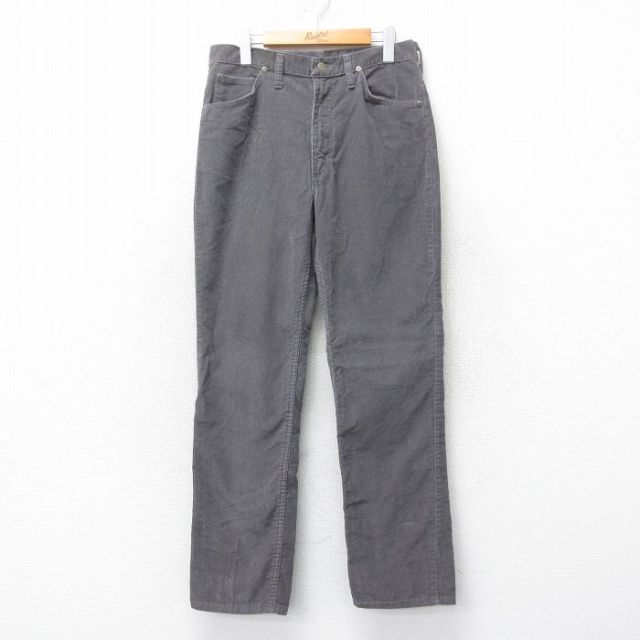 W32★古着 ラングラー Wrangler コーデュロイ パンツ メンズ 80年代 80s グレー 25mar25 中古 ボトムス ロング